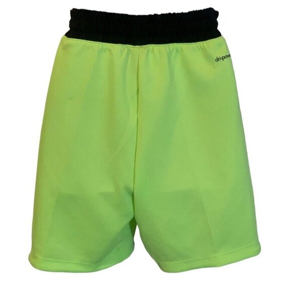 Russell Boys Lime Green Black Knit Shorts Size M8 Drawstring Waist - Picture 6 of 11
